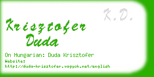 krisztofer duda business card